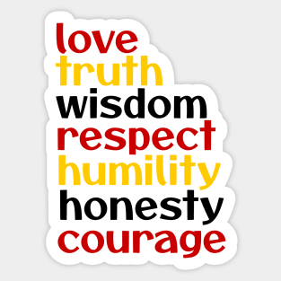 The Seven Teachings WAWEZHI CANADA Sticker